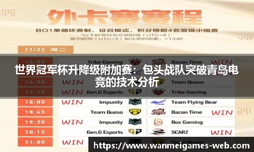 世界冠军杯升降级附加赛：包头战队突破青岛电竞的技术分析